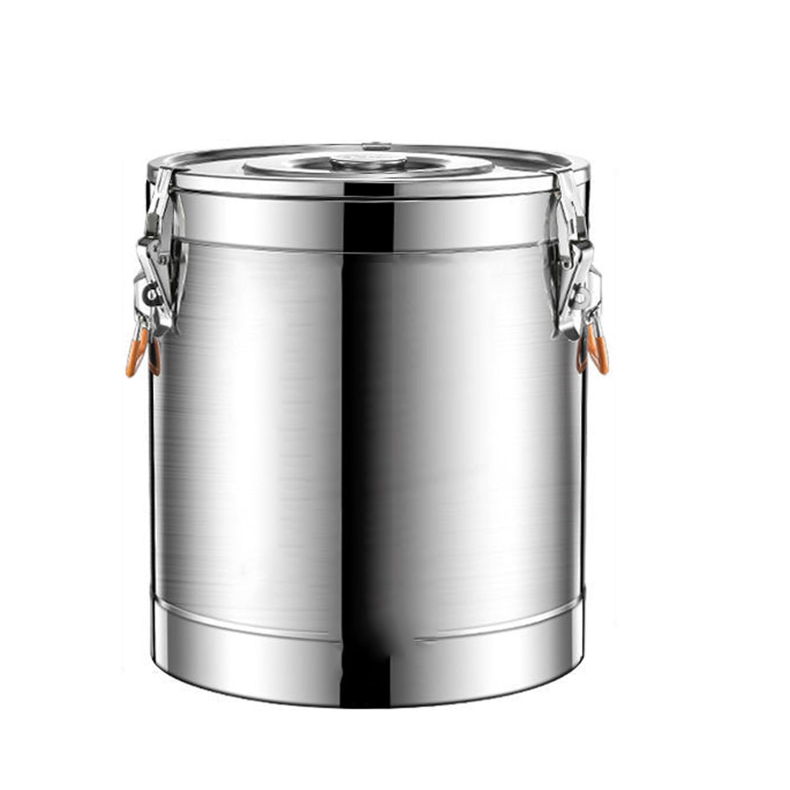 JKJZSALJ 304 Stainless Steel Sealed Bucket With Lid And Buckle, Milk Transport Cans, Wine Pail For Liquid Storage,20L/25 * 32CM