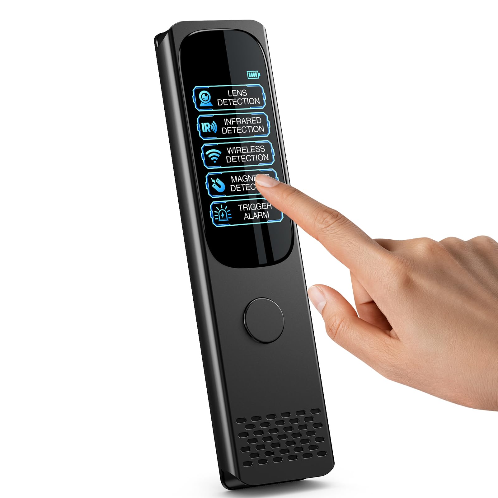 Détecteur Caméra & Micro Espion, Traceur GPS Voiture, 6-en-1 Écran Tactile | Détecteur de Traceur GPS, Scanner de Signal RF et Alarme anti-intrusion pour Hôtel, Voyage et Voiture