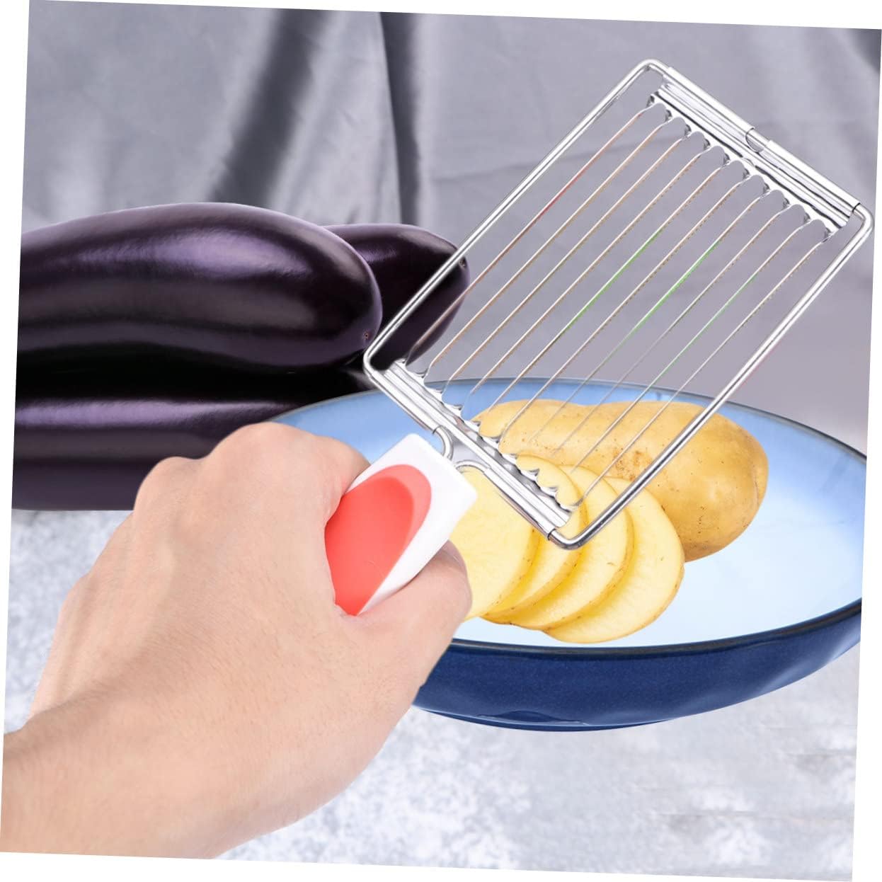 Vegetables Slicer Stainless Steel Non Slip Tomato and Fruit Cutter