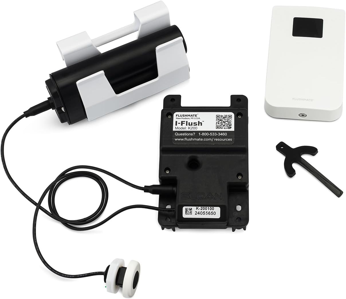 Flushmate I-Flush On-Wall Sensor Automatic Flushing System: Intended for 503, 503H, 503UH, and 504 Series, Hands-Free Operation, Powerful Pressure-Assist System, Chrome Trim