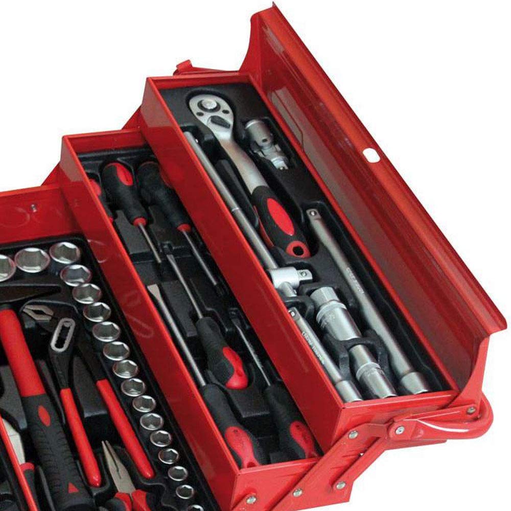 Caja metálica con 86 herramientas