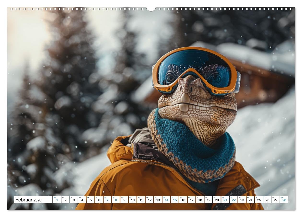 Reiche Dinos. Sie leben – im Luxus. (hochwertiger Premium Wandkalender 2026 DIN A2 quer), Kunstdruck in Hochglanz: Was wäre, wenn Dinos nie ausgestorben wären? (CALVENDO Tiere)