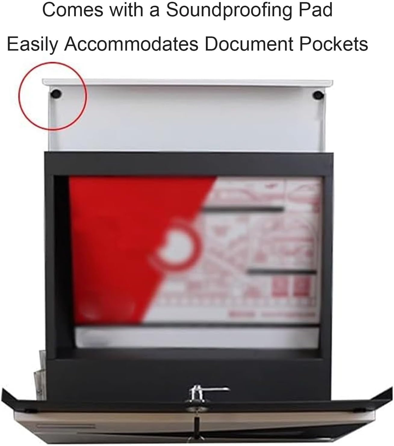 Mail Box, Mailbox for House with Newspaper Rack and Installation Accessories, House Number can be Placed, Modern Simplicity