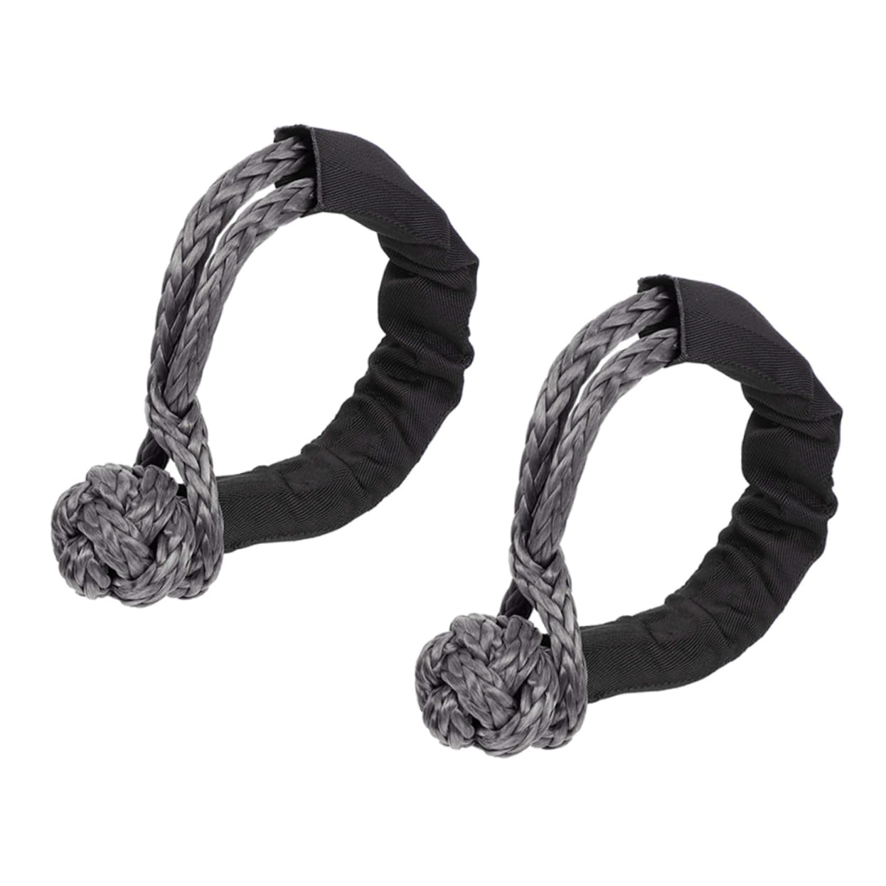 BRIGHTFUFU 2Pcs Nylon Shackle for Outdoor Use Knot Rope Soft Shackle Heavy Duty Capacity Portable Shackle for Rigging and Off Road Activities