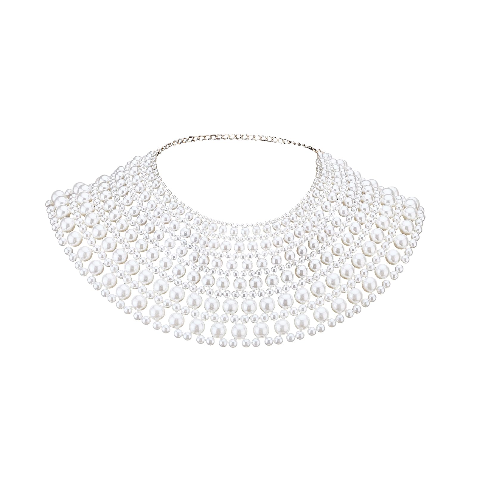 Collier de perles à plusieurs rangs pour bijoux de fête de mariage