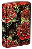 Zippo Accendino Roses Bouquet 46849 Edizione Limitata Unisex Metallo Nero/Rosso