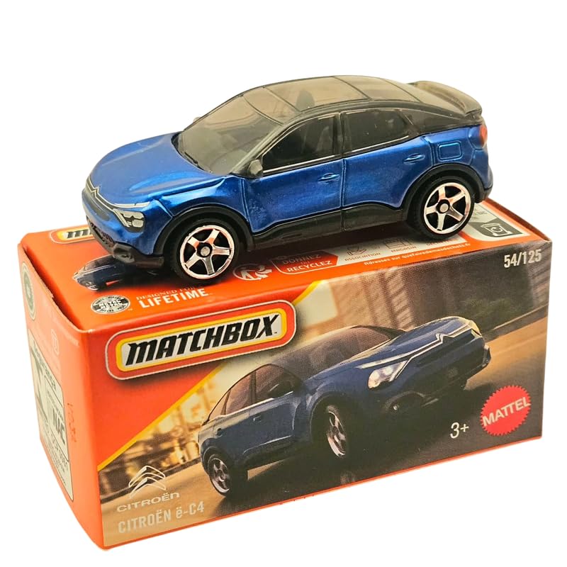 Image of Hot Wheels 2026 Match Box Citroen e-C4 for 3 Years & Above 54 /125 (Blue)