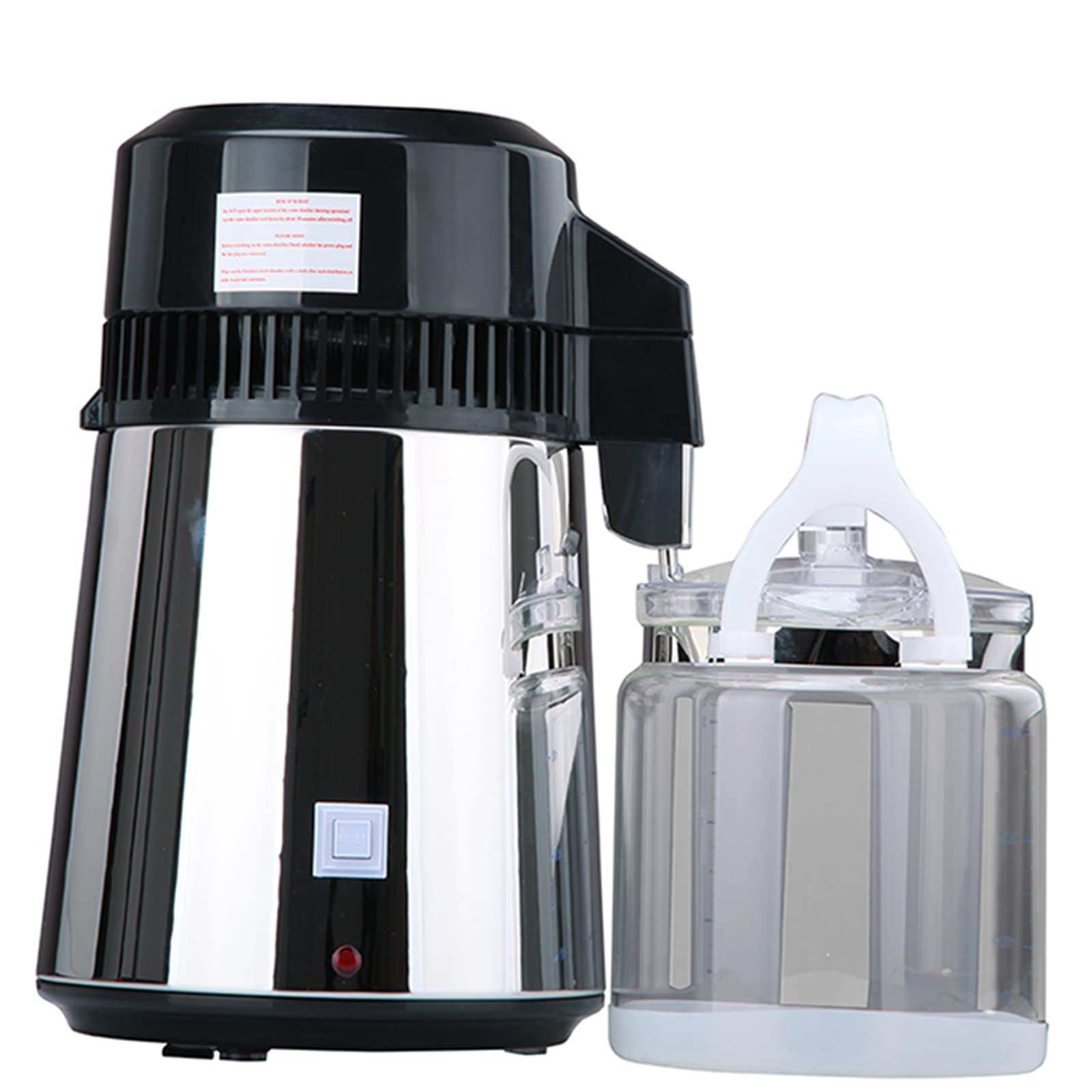4L Pure Water Distiller, 800W Temperature Controlled Distilled Purified Dental Filer, Stainless Steel Distilled Water Purifier, for Home, Medical, Dental, Lab Use