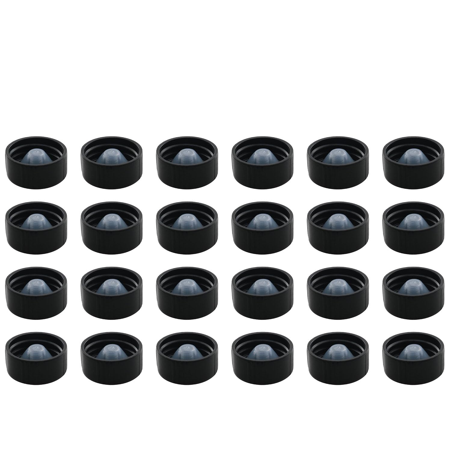 JCBIZ 24PCS 22 Tooth Black Boston Bottle Cap Phenolic Bakelite Lid Polycone Caps
