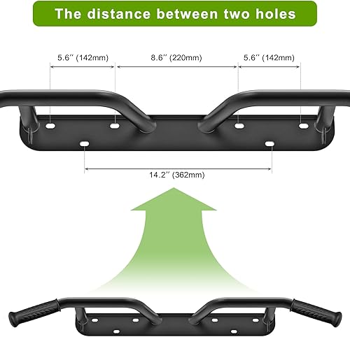 Miniatura 7 de SELEWARE Heavy Duty Welded Pull Up Bar, Versatile Doorway Wall Mount, Joist Mounted, and Ceiling Mounted Chin Up Bars, Thick Metal Sturdy