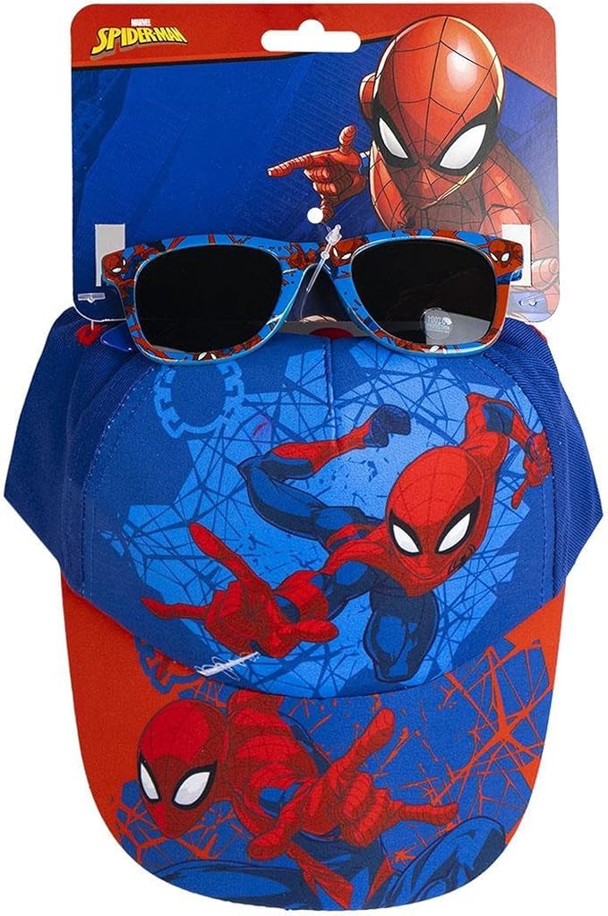 CERDÁ LIFE'S LITTLE MOMENTS Ensemble casquette et lunettes de soleil pour garçons et filles - Lunettes et casquette Style moderne et résistant, taille unique, Spiderman