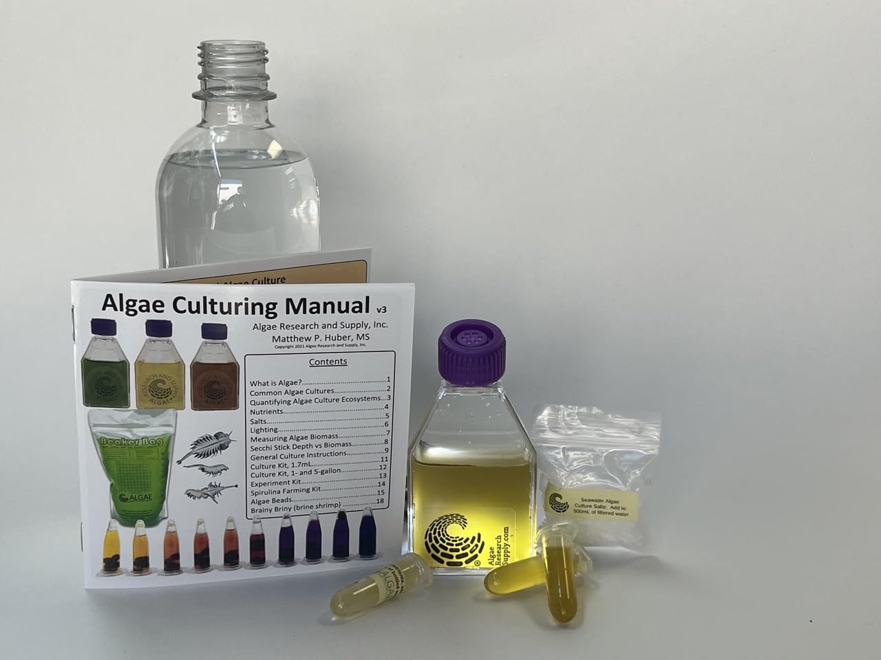 Algae Research Supply Algae Culture Kit Isochrysis Galbana, Perfect for School Science Fairs/Projects, Experiments & Classrooms
