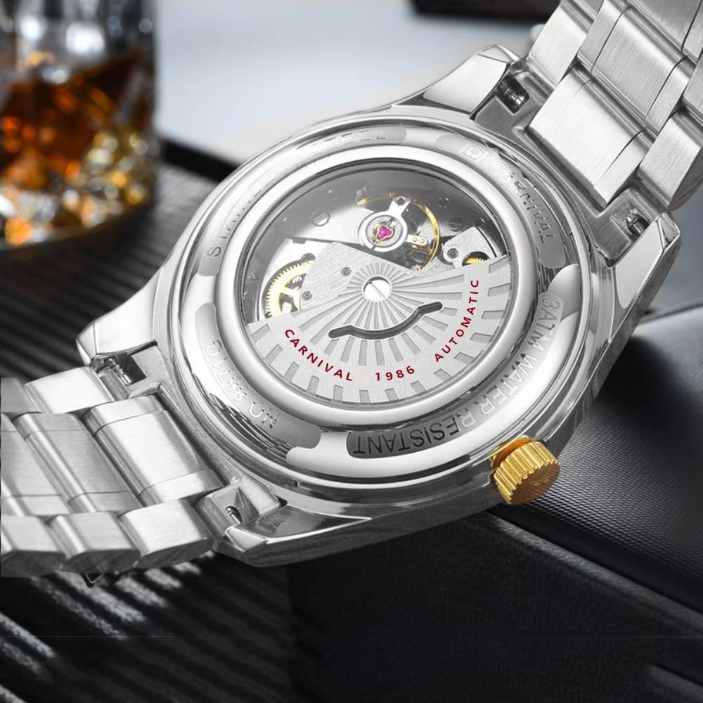 MASTOP Paar Uhren Herren und Damen Automatische mechanische Uhr Mode Chic für Sie oder Ihn, 2 Stück