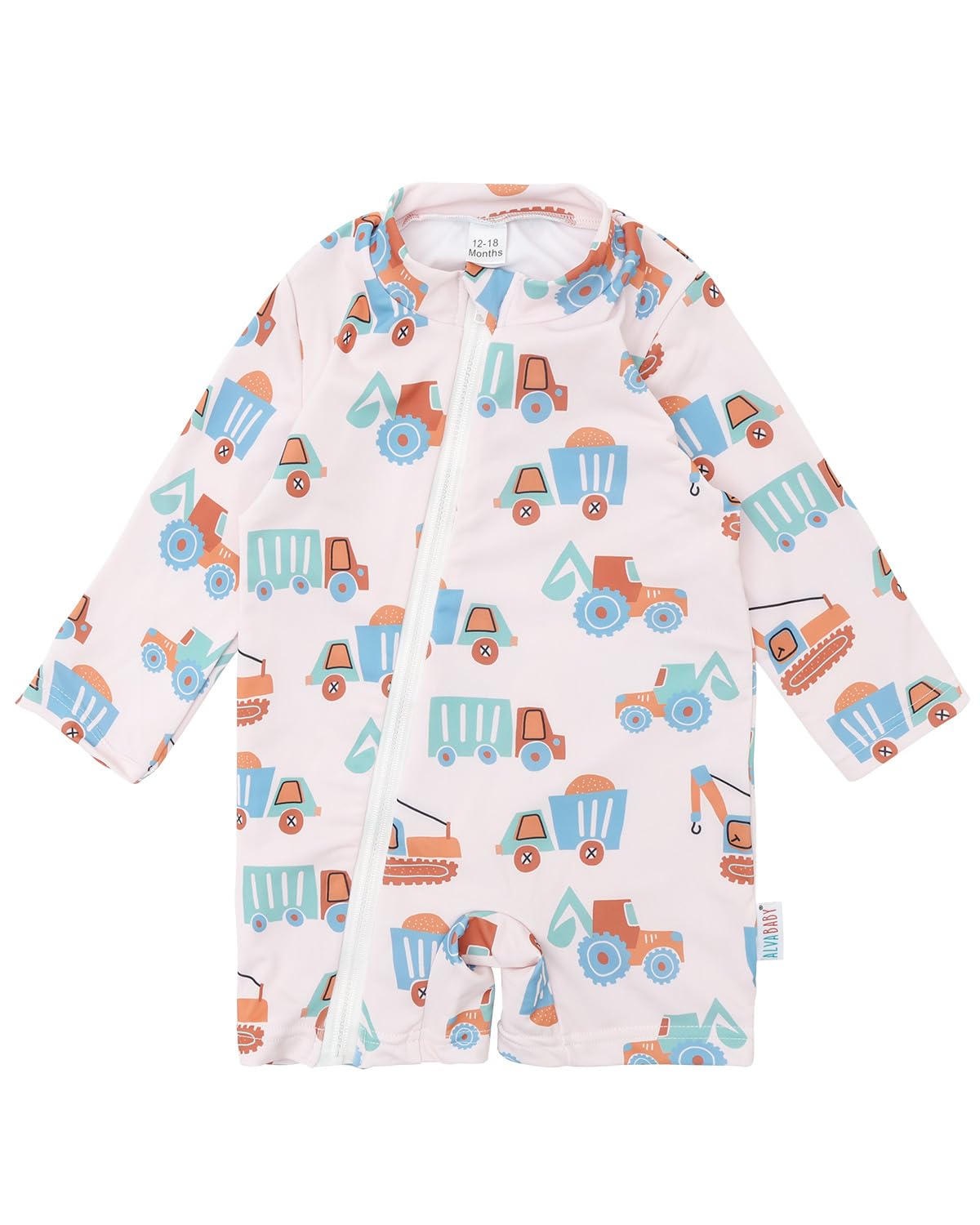 ALVABABY Baby Boy Girl Swimsuit UPF 50+ Sun Protection One Piece Swimwear Infant Toddler Bathing Suit Long Sleeved Full Zip