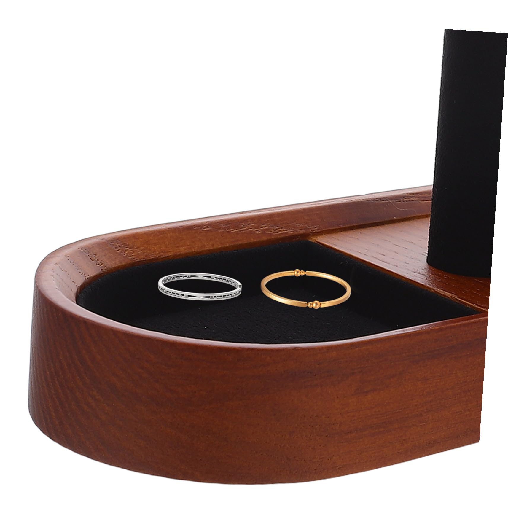 Toyvian Massiver Holz Uhrenständer mit T-bar Design und Flanellbeschichtung Stabiler Schmuckständer für Ringe und Manschettenknöpfe Vielseitig für Persönliche Sammlungen zu Hause
