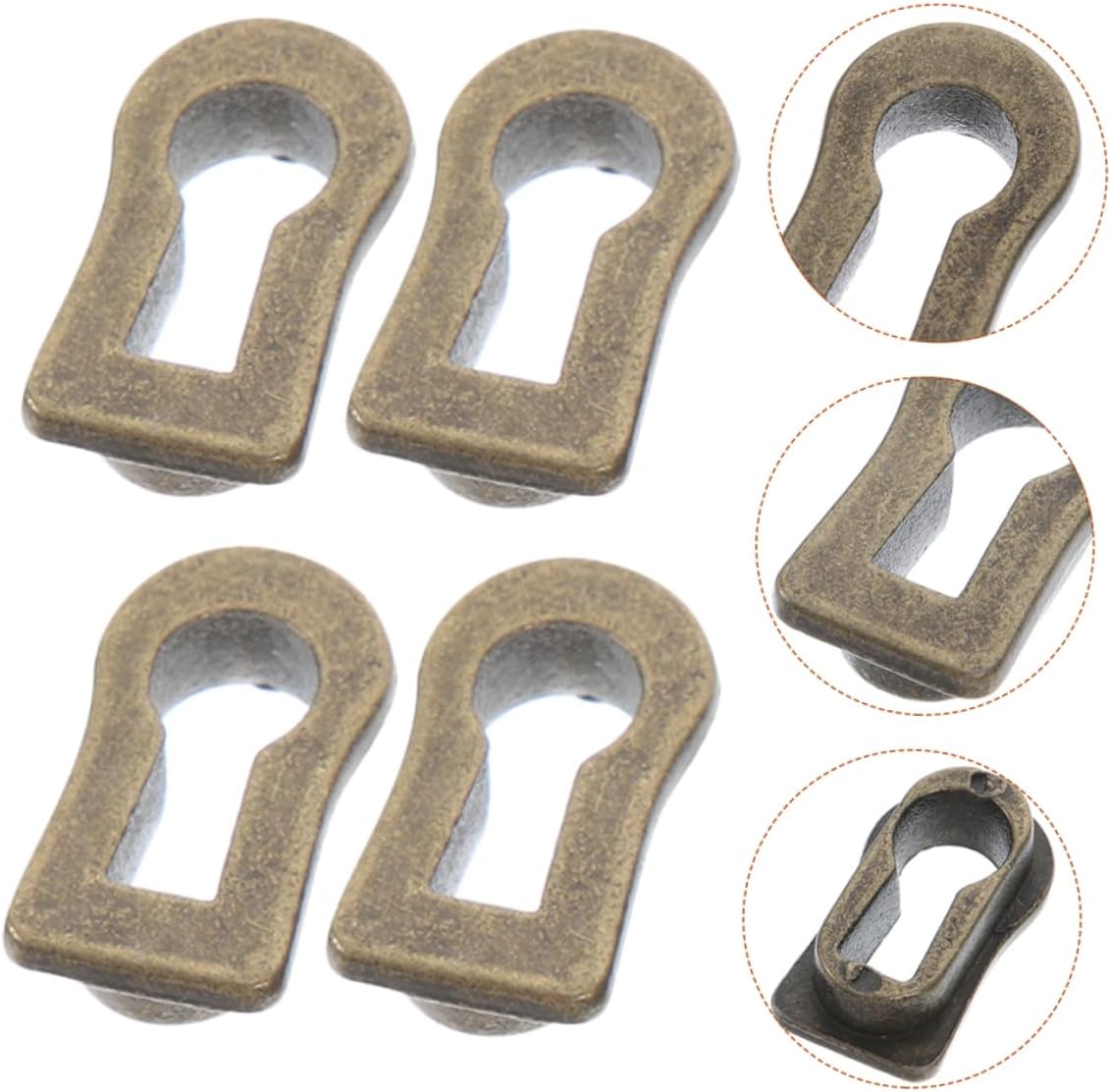 20Pcs Antique Keyhole Covers Decorative Zinc Alloy Keyhole Inserts for Dresser Furniture Vintage Style Keyhole Protectors Elegant Design for Seamless Aesthetic Enhancement