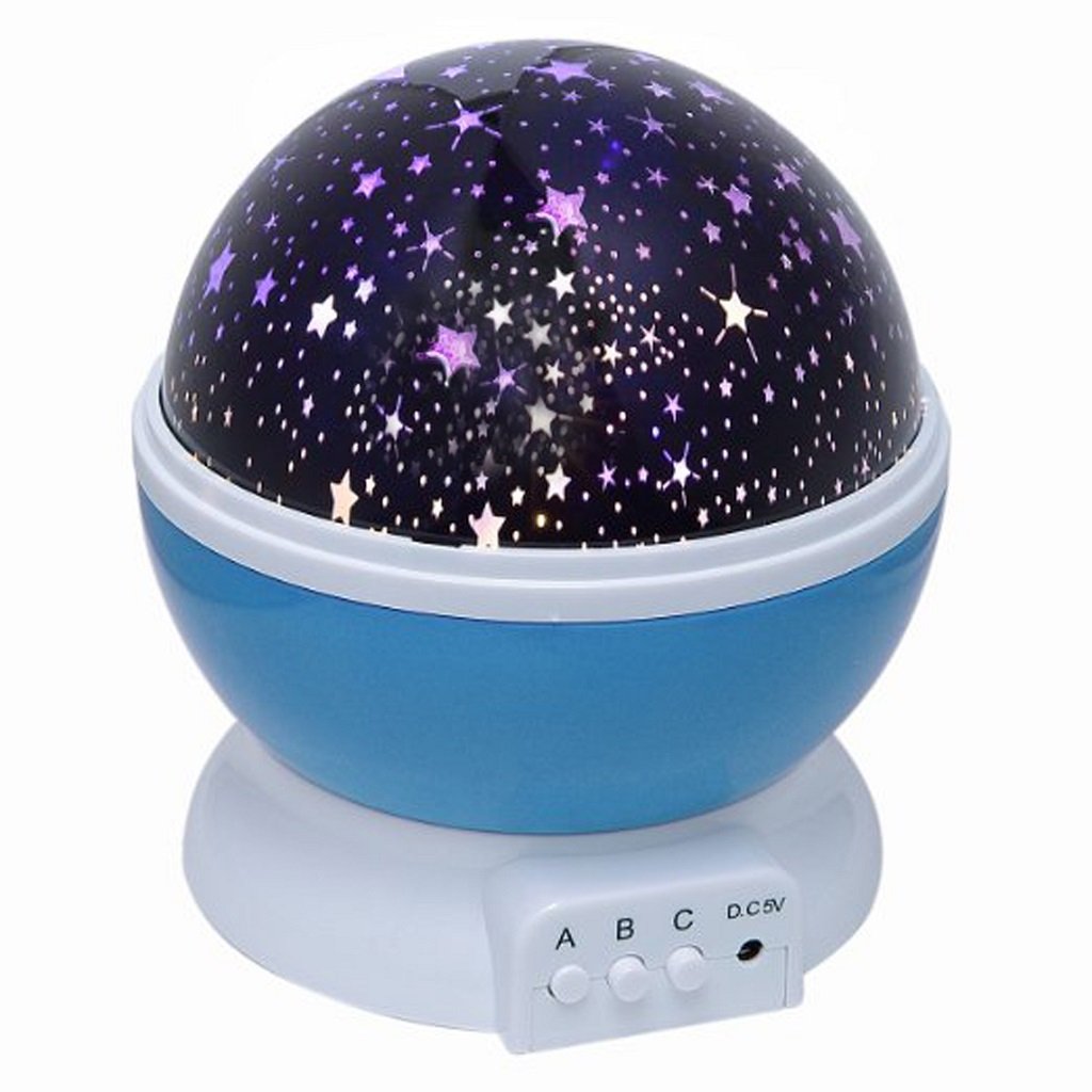 Starlight Projector, Sleep Soother - Perfect for Nursery and Children's Bedroom. Starry Night Projector - Excellent Rotating Star Projection - USB Plug and Battery Powered
