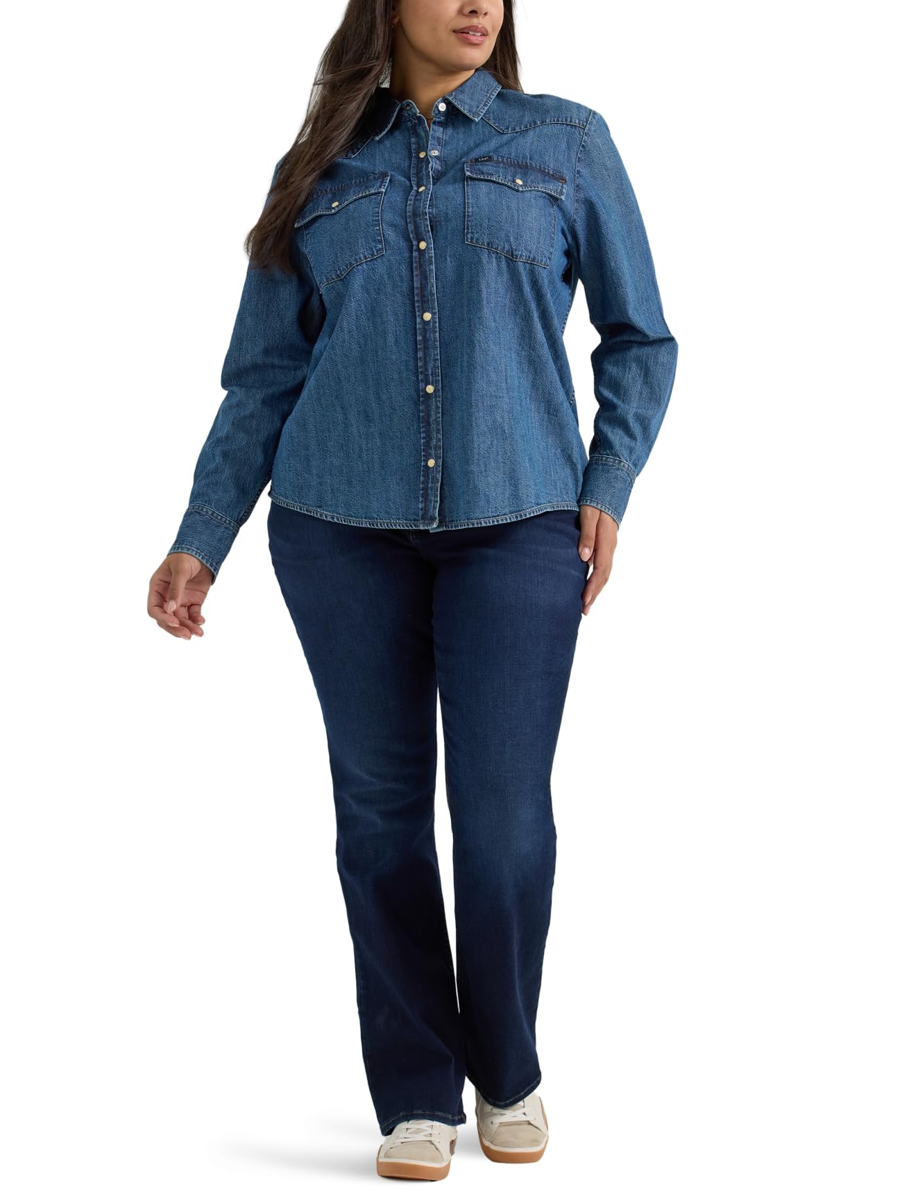 Lee Camicia Western Regolare Maglietta Donna
