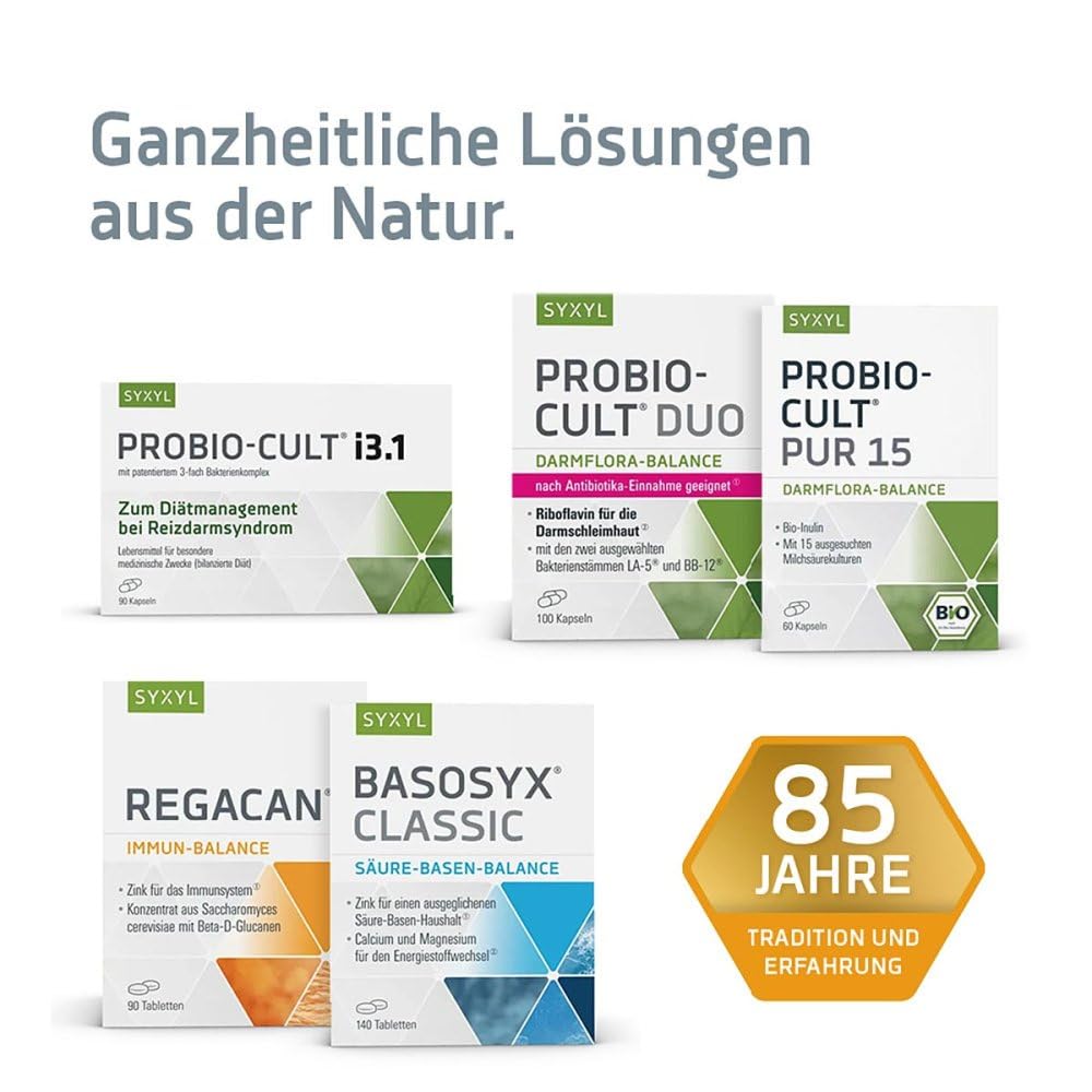 SYXYL Regacan - Nahrungsergänzungsmittel mit Zink für das Immunsystem sowie Maitake und Beta-D-Glucanen - Vegan, laktosefrei, glutenfrei - 90 Tabletten im Blister
