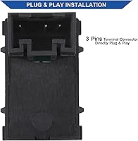 Vista 3 de Obaee Interruptor de control de ventana eléctrica para puerta, botón lateral del pasajero, compatible con VW Volkswagen Golf Caddy Rabbit EOS Jetta