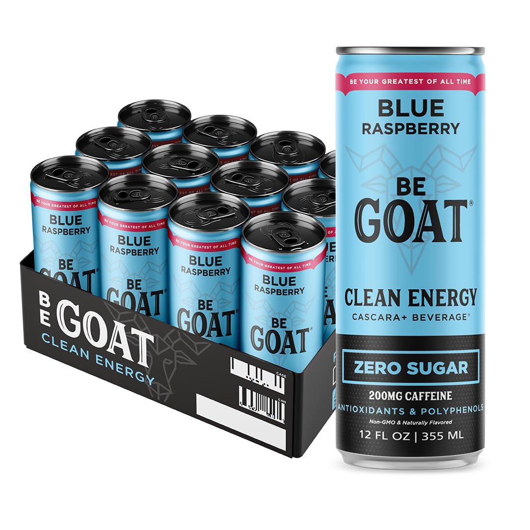 Amazon.com : BeGOAT ZERO SUGAR Blue Raspberry CLEAN Energy Drink
