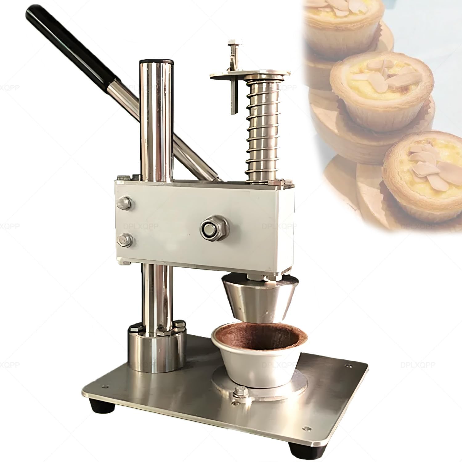 Máquina de prensa de masa manual portátil para hornear tartas de huevo y cortezas de pastel