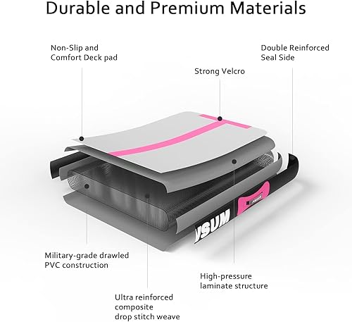 Miniatura 2 de AWSUM - Colchoneta inflable para gimnasia y acrobacias, 8 ó 4 pulgadas de grosor, incluye bomba eléctrica, para hogar, gimnasio o exterior, 10, 13,
