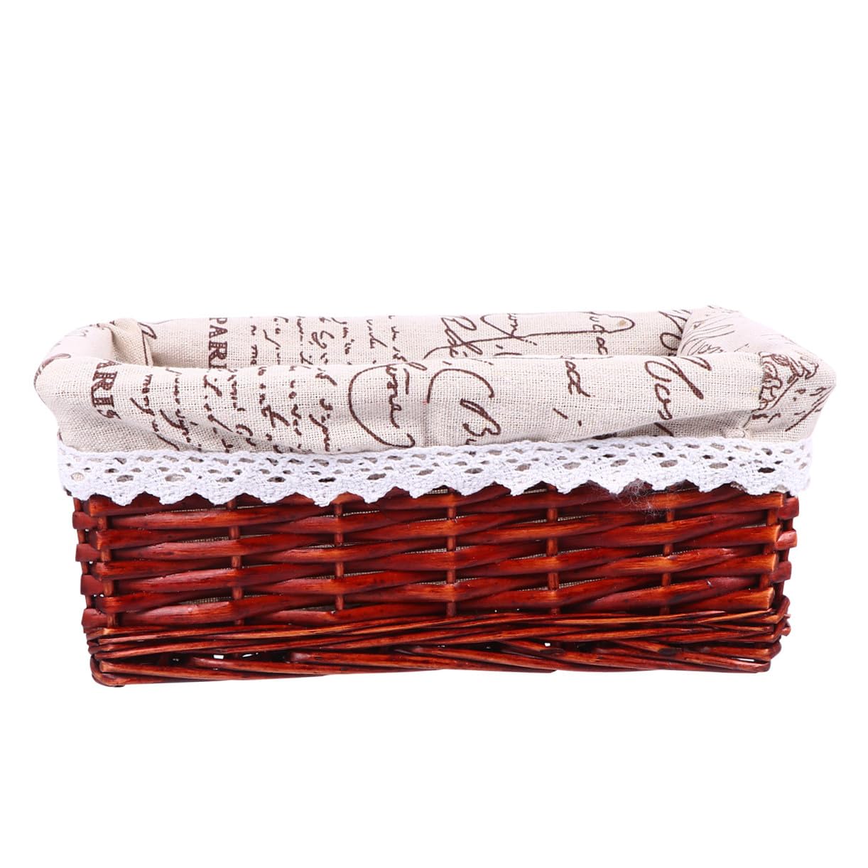TOPBATHY 2 Piezas Cesta Almacenamiento Cesta Mimbre cestas almacenaje Bandeja para Servir Comida cestas organizadoras Canasta Almacenamiento Regalo Cesta Flores Hecha a Mano
