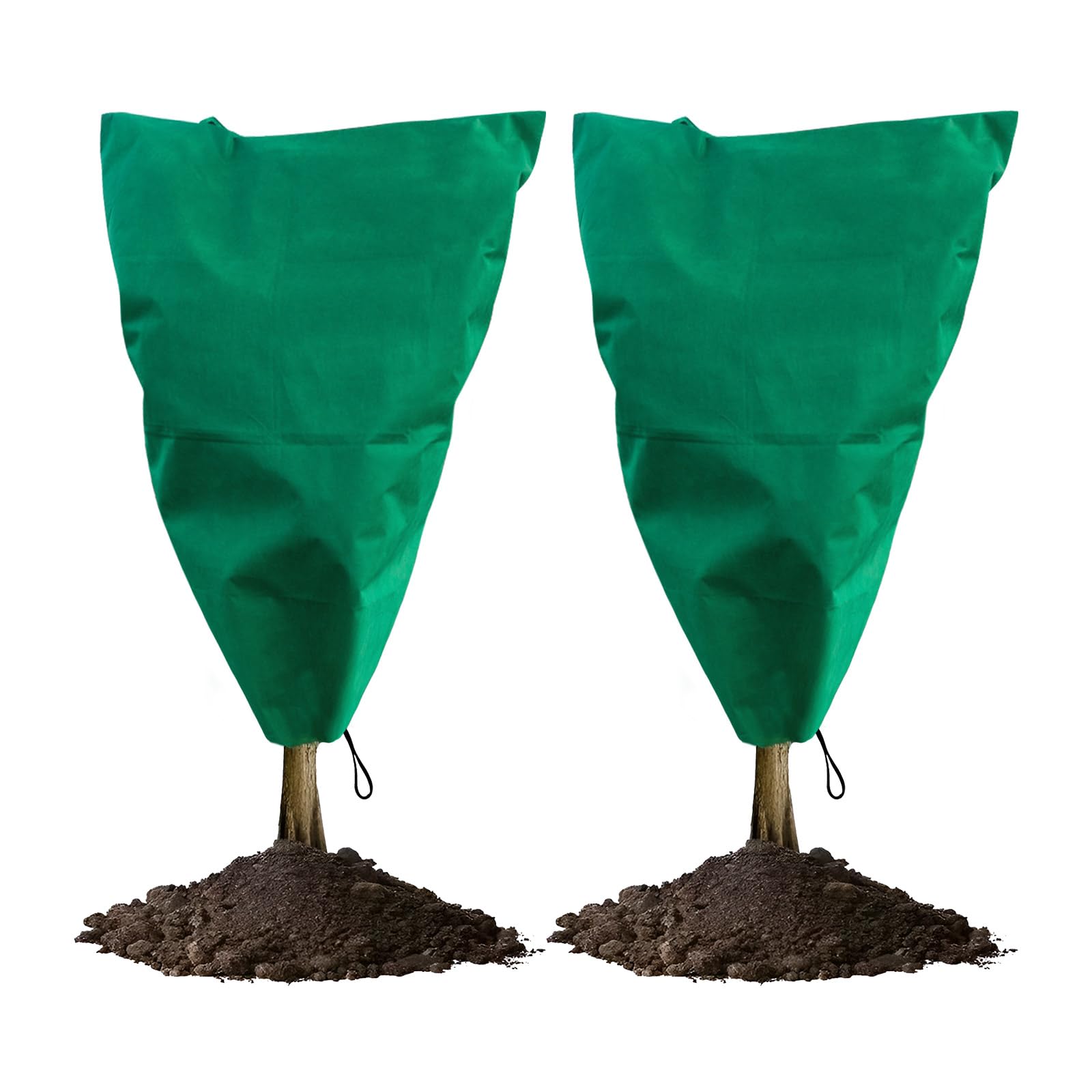 2 Pack Voile Hivernage Plante Exterieur, Réutilisable Housse Protection Plante 80 X 120cm Avec Cordon De Serrage Et Zipper Vert 98948773