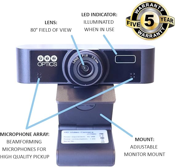 PTZOptics Webcam Conferencing Webcam (Black)
