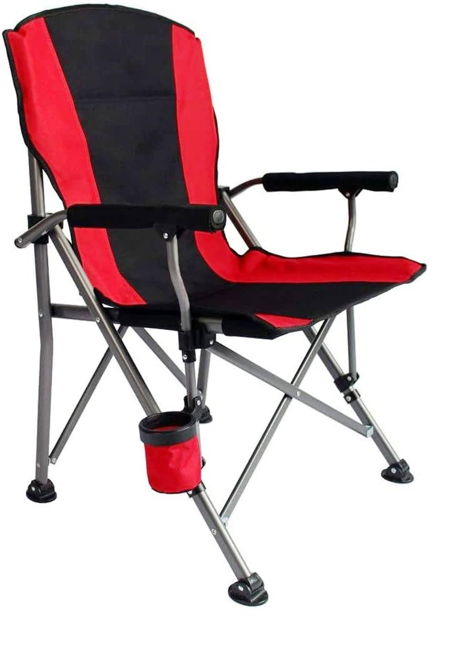 GO2CAMPS Premium Foldable Camping Chair with Cup Holder, Storage Pouches, Heavy-Duty and Comfortable Design | Supports Up to 150 Kg | Trip Chair,Camping,Gardening,Fishing,Travel,Picnic and Festivals