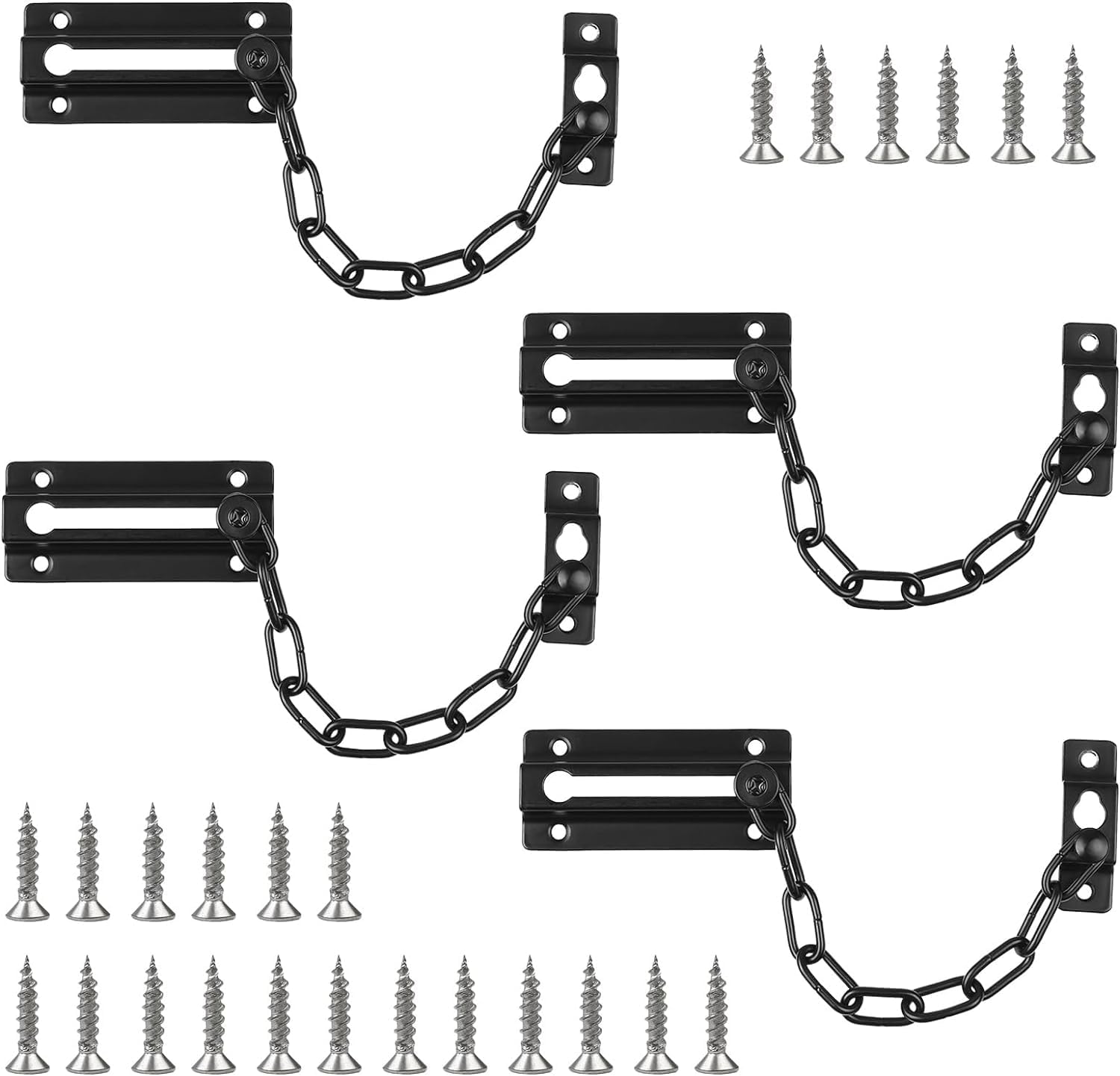 Vision4ever Security Door Handle Restricting Chain Locking Ring Safety Guard Easy To Use