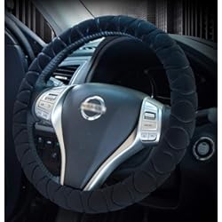 Funda Volante Kia Sportage Funda antideslizante de felpa mullida para volante de coche, suave, peludo, invierno, cálido, protector de volante de coche, ajuste universal, 37-39 cm