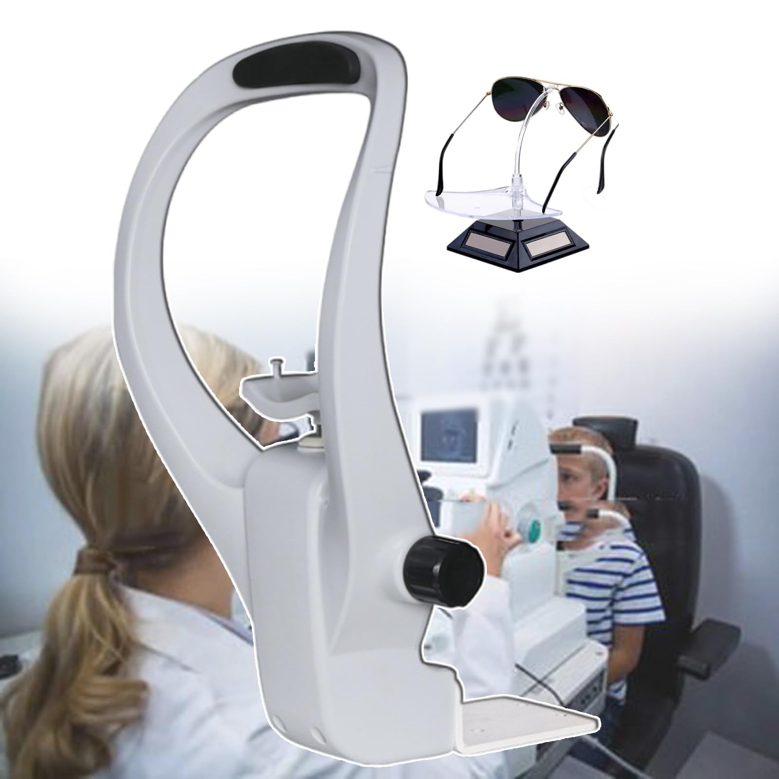 MRKU Supporto per Strumenti ottici sulla Fronte, Supporto Regolabile per la Cura della Vista, Occhio