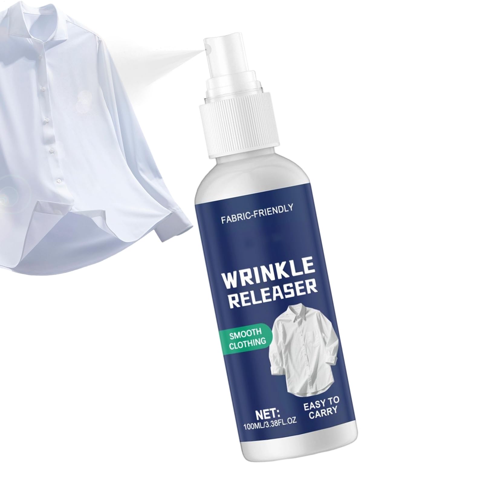 Spray para Planchar Ropa - Spray Refrescante para Ropa 100ml - Eliminador De Olores con Fragancia Ligera Ayuda para Planchado para Viajes Hogar Playas Vacaciones