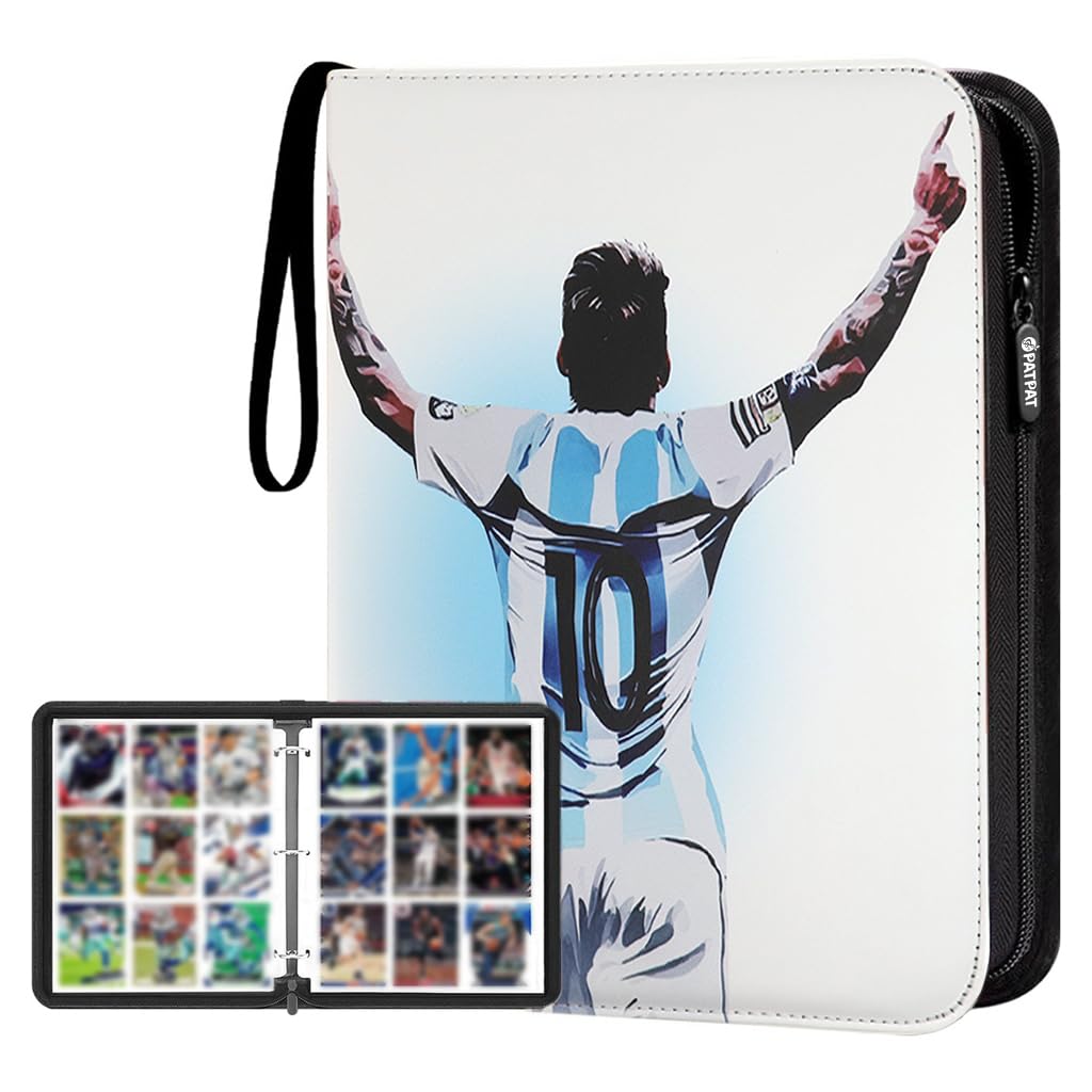 PATPAT Football Cards Binder, Ages 3, 720-Pocket PU Waterproof Cover