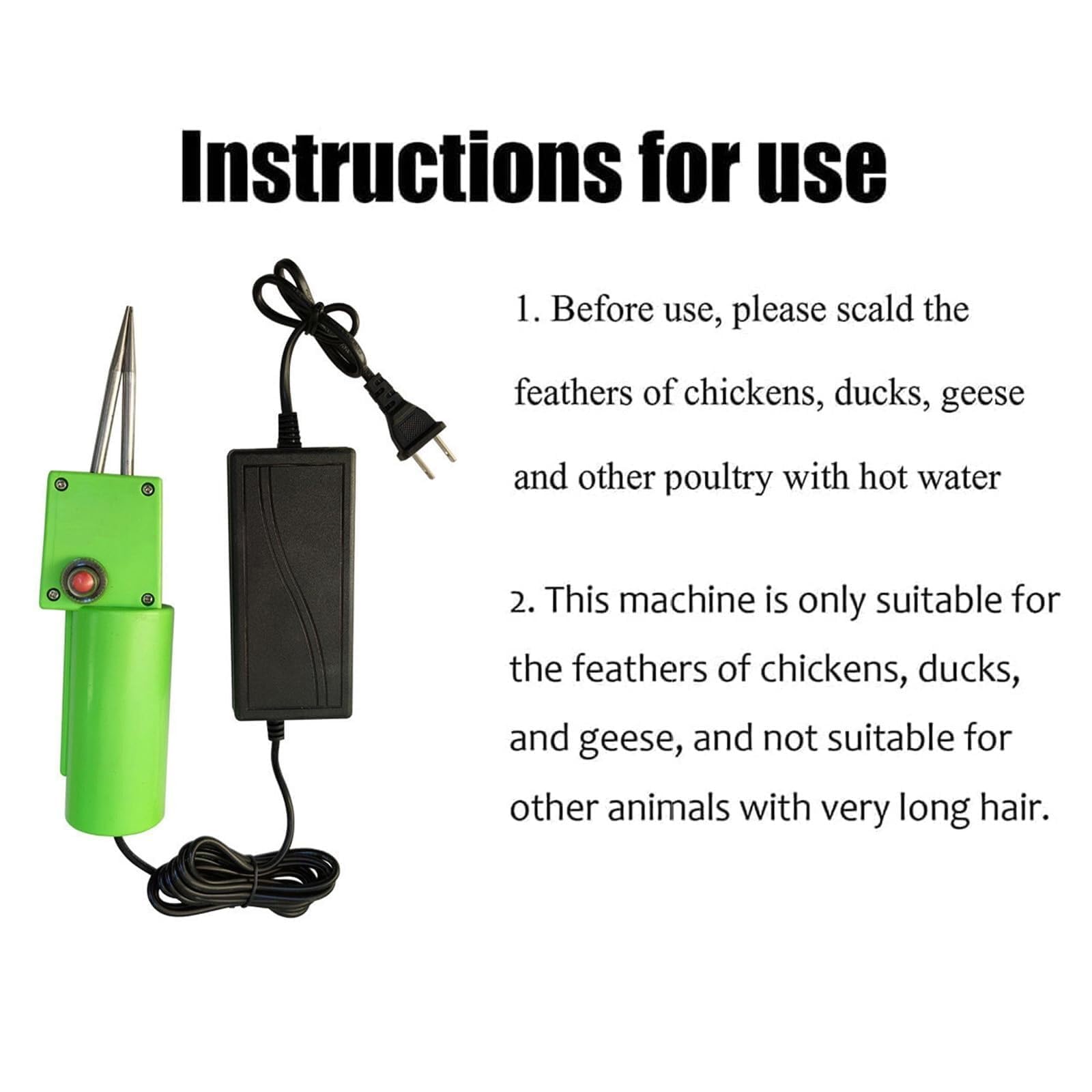 Máquina eléctrica de extracción de plumas para aves de corral, pato, ganso, máquina eléctrica de mano, adecuada para cocinas domésticas