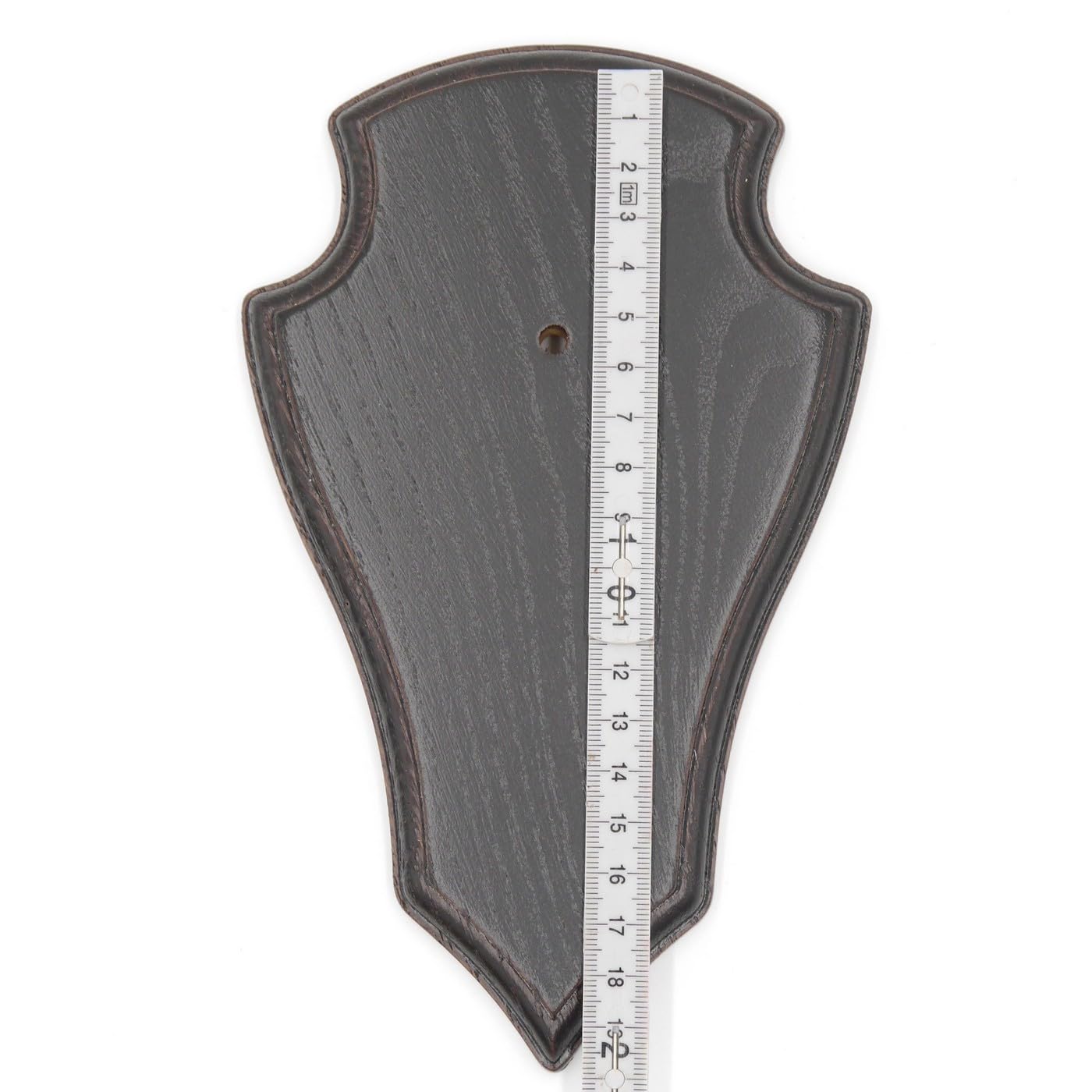 GTK - Geweihe & Trophäen KRUMHOLZ 5 Stück REH Trophäenschilder mit Spitze in Eiche Dunkel AF 19 cm x 11 cm