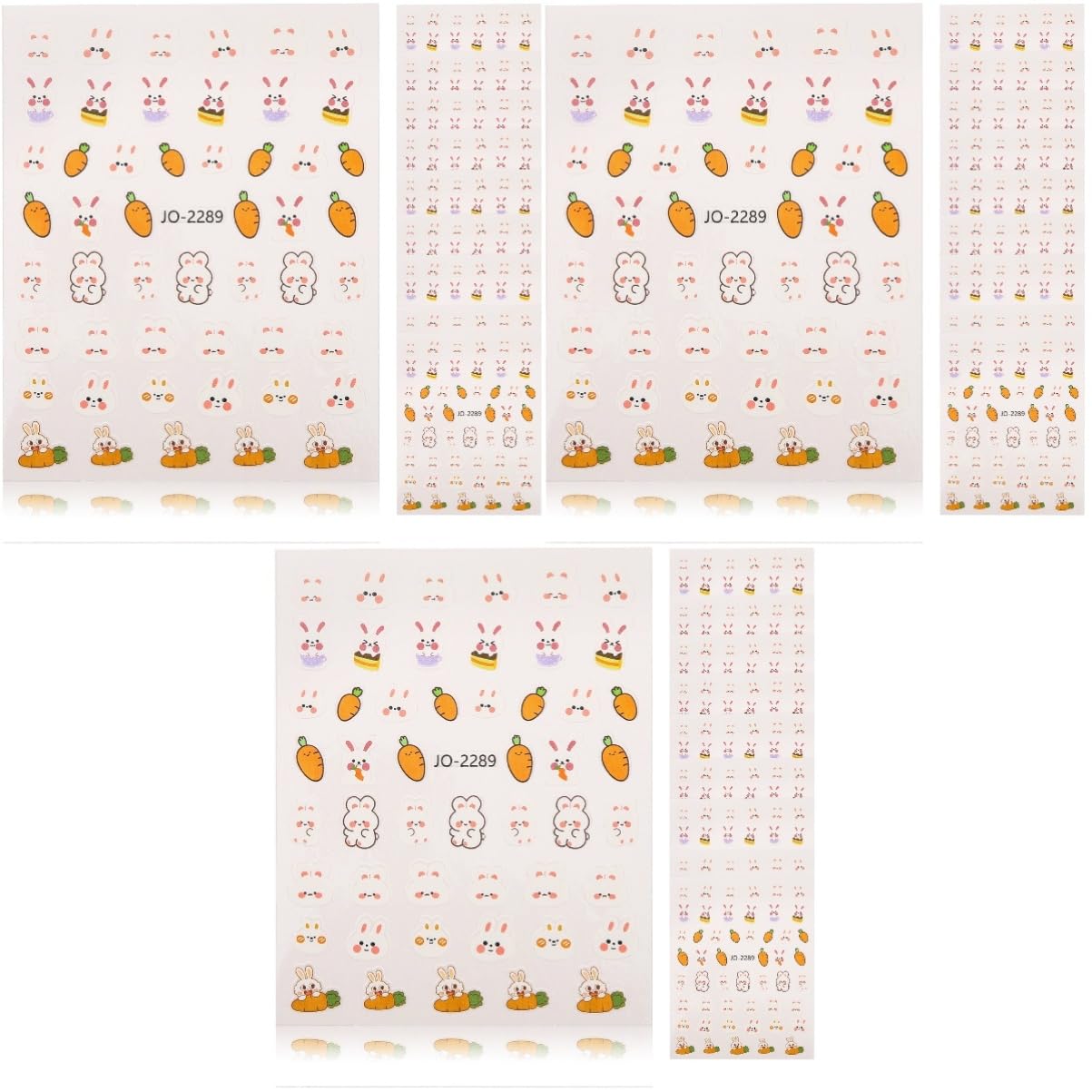 FOMIYES 30 Fogli Adesivi Per Unghie Pasquali Adesivi Per Unghie Natalizi Adesivi Per Le Adesivo Per Unghie Decalcomanie Per Unghie Carota Adesivi 3d Coniglio Carta Cina