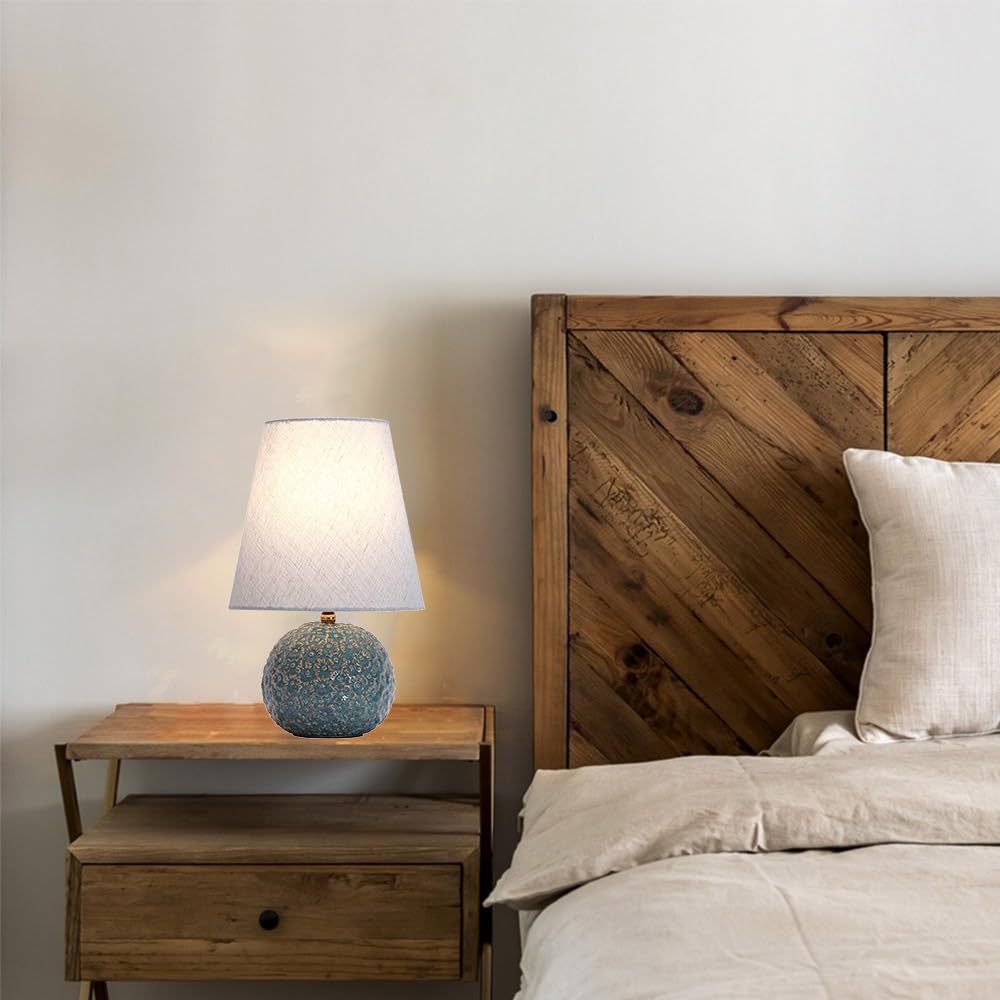 Mengjay E27 Lampada da Notte Lampada da Tavolo,Lampada da tavolo salotto lampada,Ceramica Lampada da scrivania Lampada da comodino per camera da letto soggiorno illuminazione decorativa (C)
