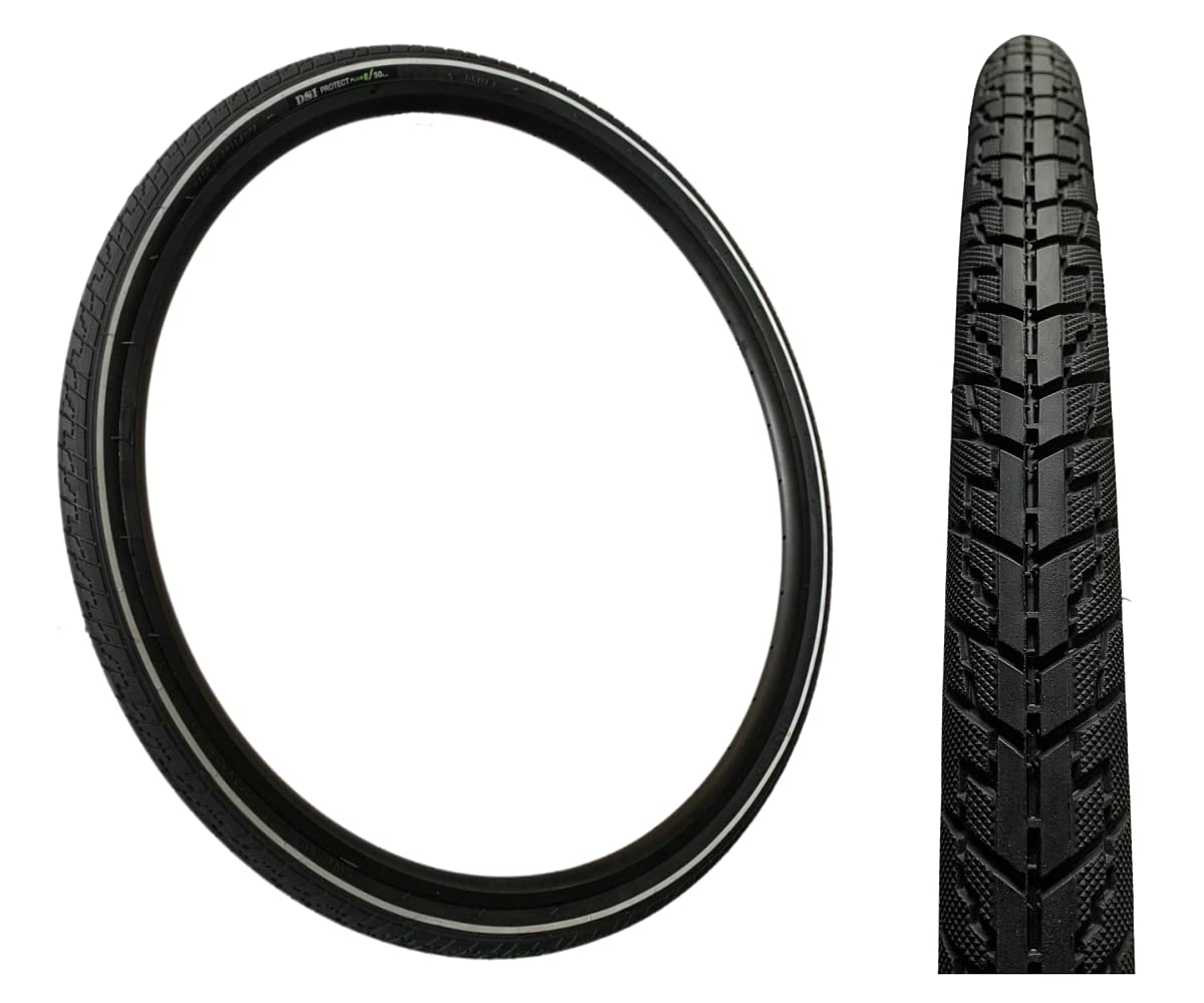 Baldys 700 x 40c Hybrid/Trekking Bike Slick Tyre 5mm Puncture Protection BLACK