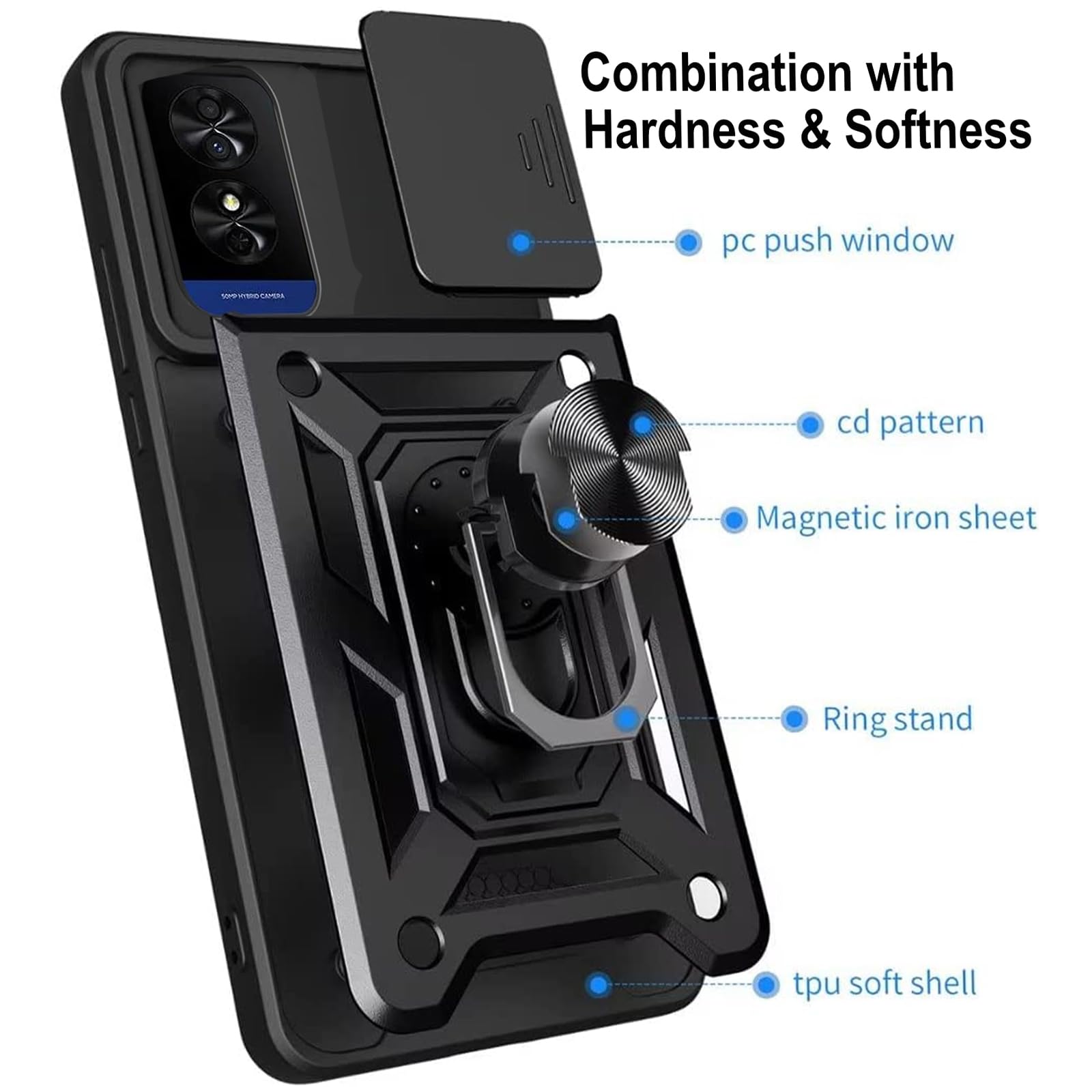 KZIOACSH Case for TCL 50 SE 4G - Image 3