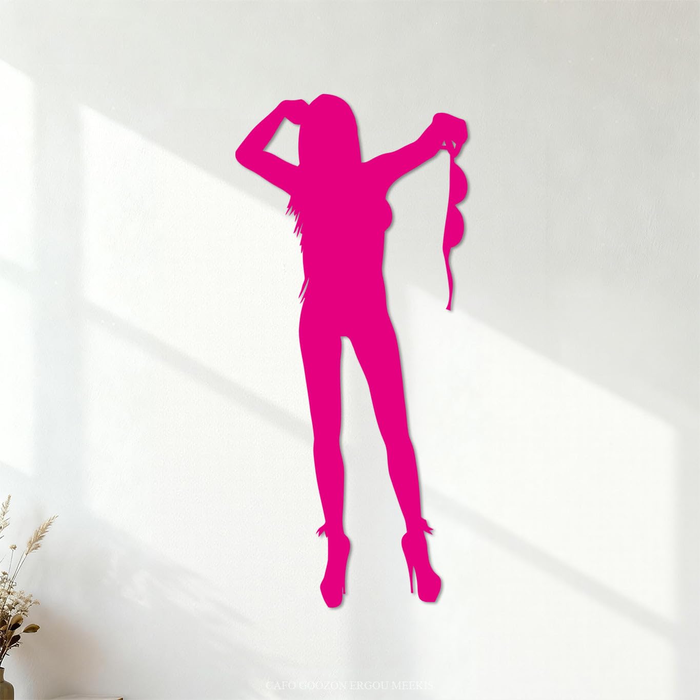 Vinyl Art Sticker Strip Appeal Hot Girl Woman Adult 40.8x90.1cm Car Body Decoration Rosered