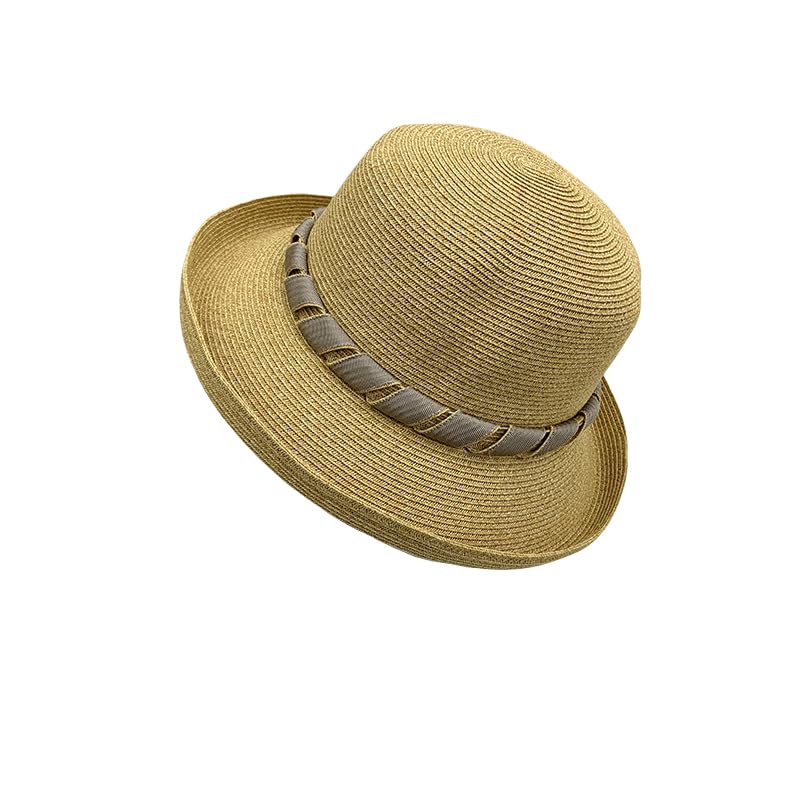 Sombrero de Paja para Mujer,ala Enrollable,Plegable,para Playa,Viajes,Vacaciones de Verano,Suave,Ligero y Transpirable