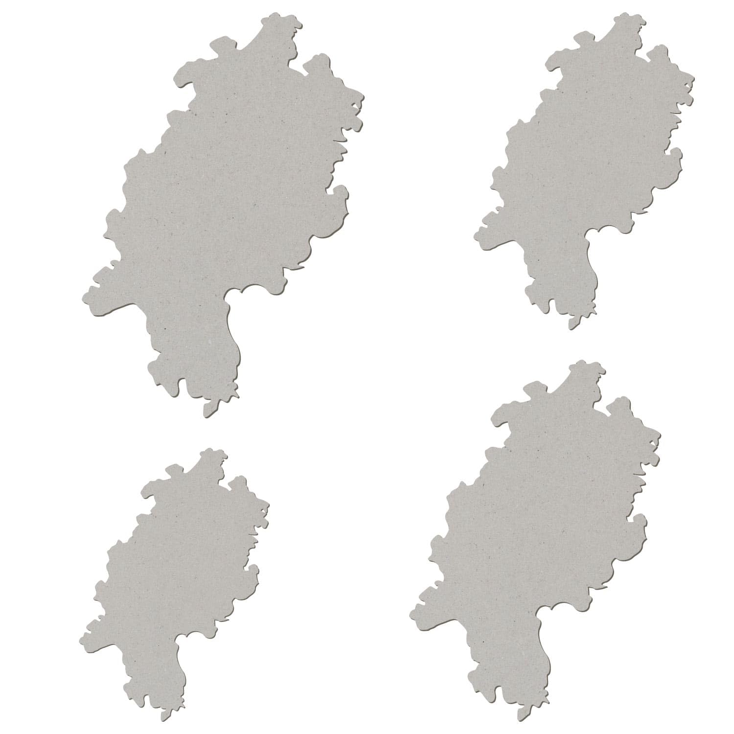 Pappe Zuschnitt Hessen - Größe 5-50cm, einzeln oder im Pack mit 10, 25, 50 und 100 Stück erhältlich. Zum Basteln und Bemalen., Pack mit:25 Stück, Höhe:37cm hoch