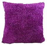 Homestreet Kissenbezug aus Kunstfell, naturfarben, Violett