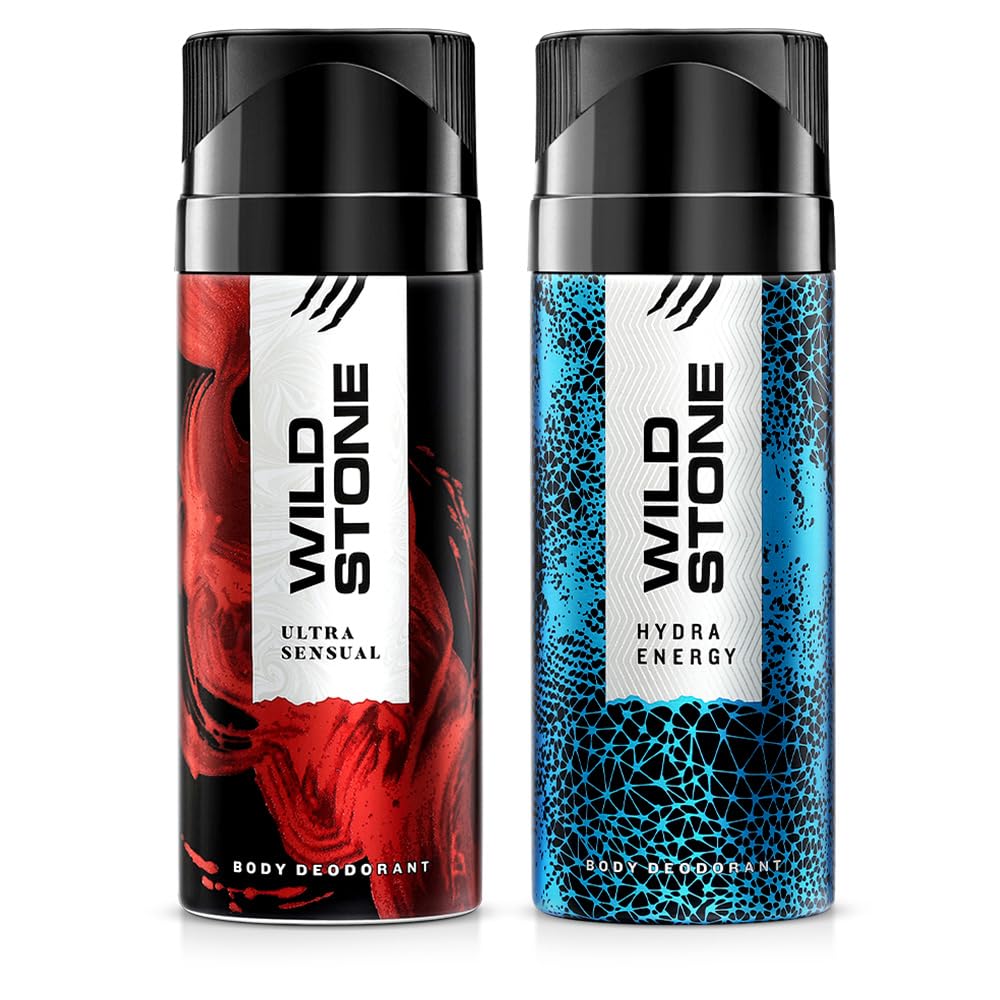 Wild Stone Ultra Sensual and Hydra Energy Deodorants Spray For Men, Pack of 2 (150ml each)-image-23
