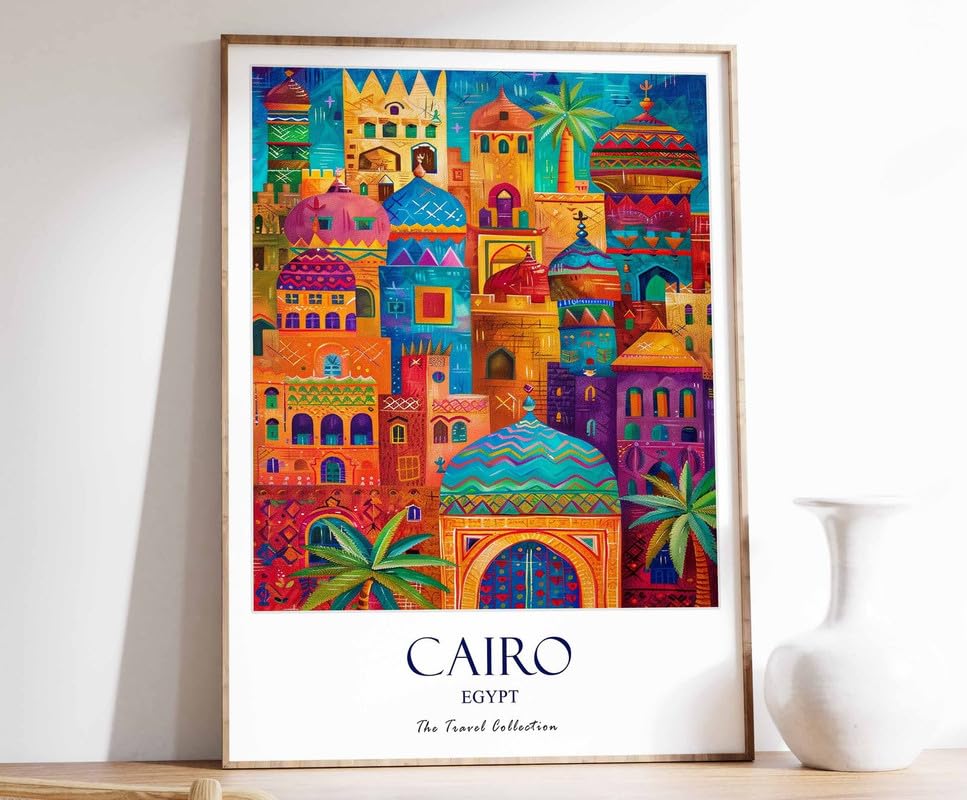 Affiche Le Caire poster Égypte de voyage grand format pour décoration murale islamique