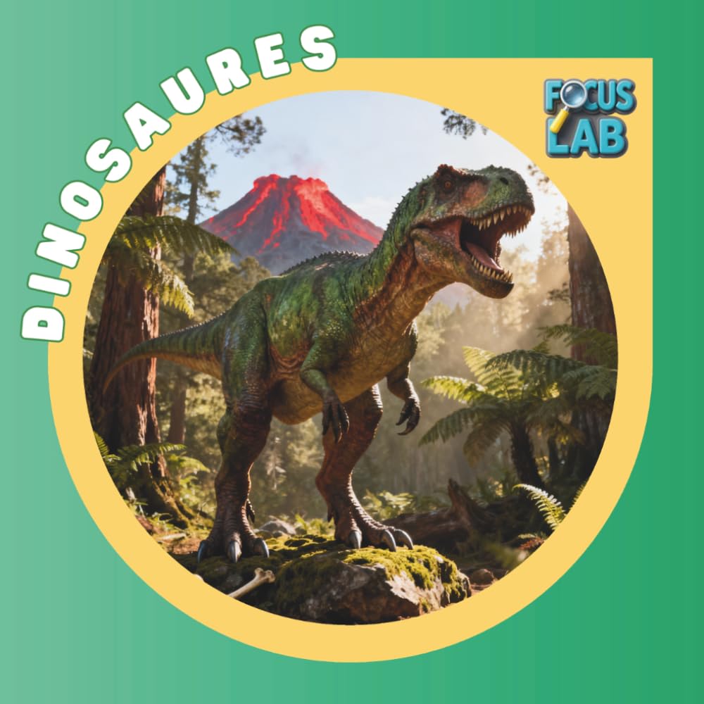 Dinosaures: formes, hàbits i aventures per a infants, guia il·lustrada en català (Focus Lab Col·lecció C: Ciència)