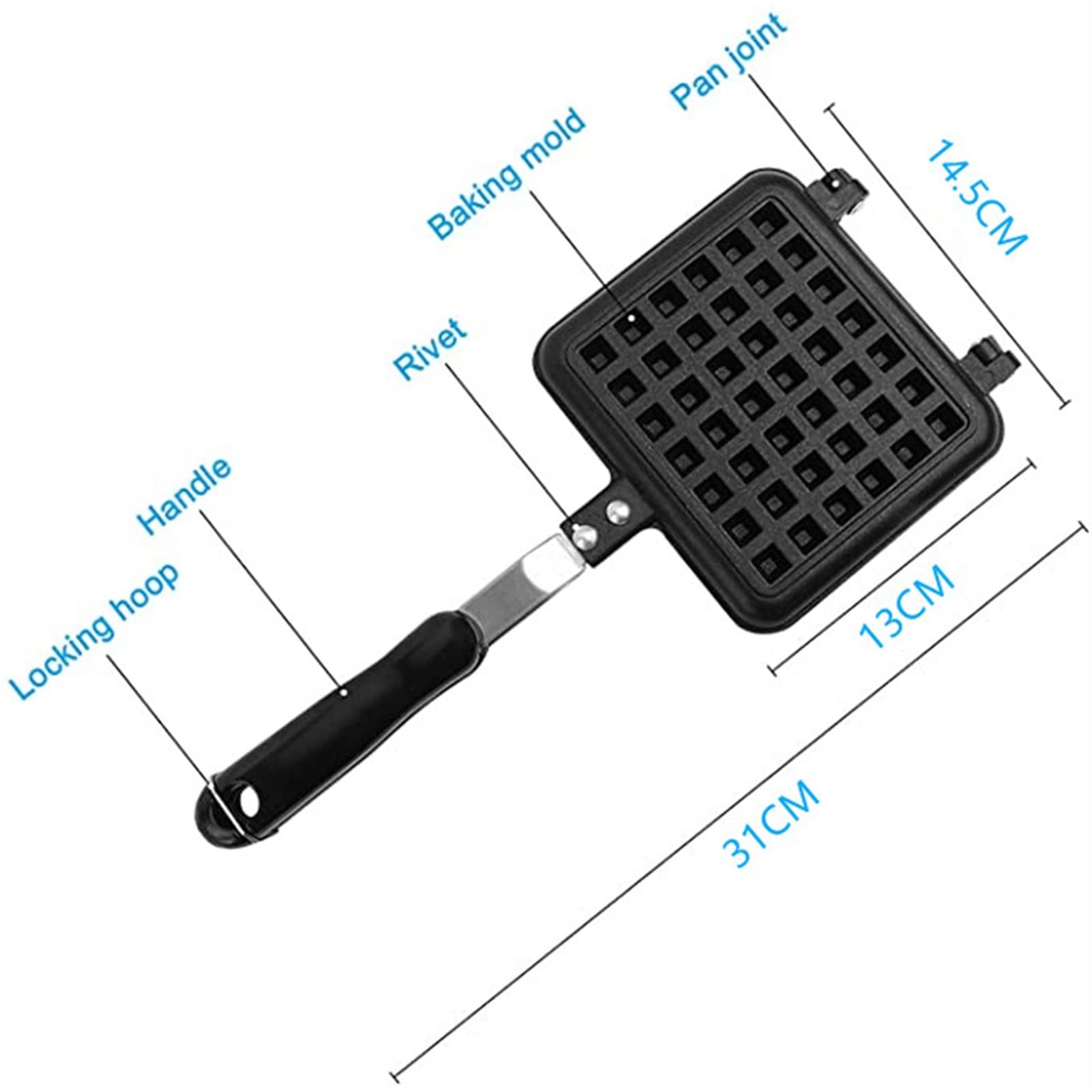 AGrAdi Planchas eléctricas, máquina for Hacer gofres antiadherentes, Molde for Hornear en la Cocina, Cacerola de Gas, Huevo de Burbujas, Horno for Pasteles, máquina for Hacer Pasteles, Utensilios for